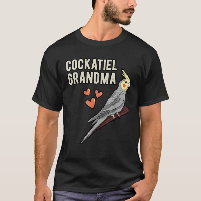T-shirt Cockatiel Grand-mère Cockato propriétaire de perro (Devant)