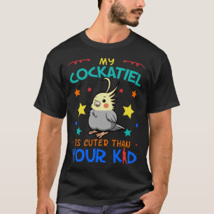 T-shirt Cockatiel Parrot Cockatoo Lutino Quarrion Weiro Bi