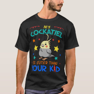 T-shirt Cockatiel Parrot Cockatoo Lutino Quarrion Weiro Bi