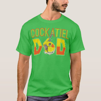 T-shirt Cockatiel père jour cadeau animal oiseau rétro