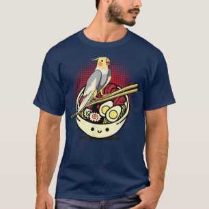 T-shirt Cockatiel Ramen Drôle Lutino Cockatoo Perroquet Oi