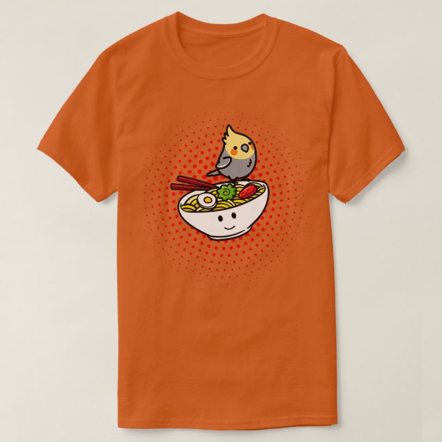 T-shirt Cockatiel Ramen Japonais Noodle Lover Cadeau Pour  (Design devant)