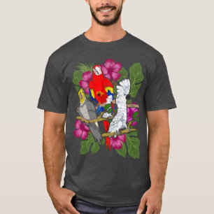 T-shirt Cockatoo cockatiel fleur cadeau oiseau perroquet g