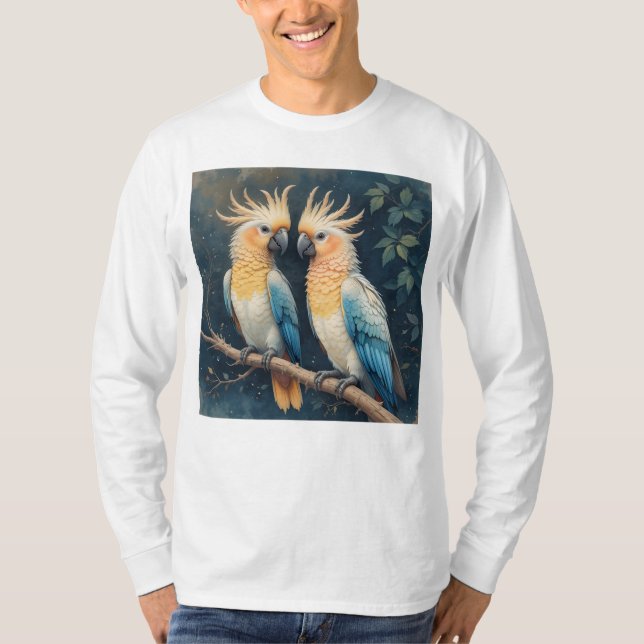 T-shirt Cockatoo Parrot Couple (Devant)
