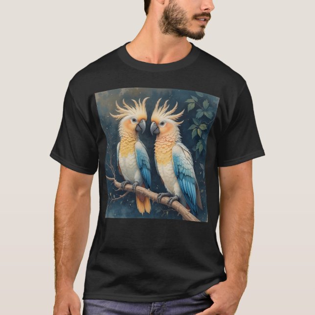 T-shirt Cockatoo Parrot Couple (Devant)