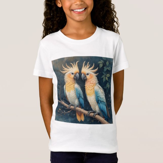 T-Shirt Cockatoo Parrot Couple (Devant)