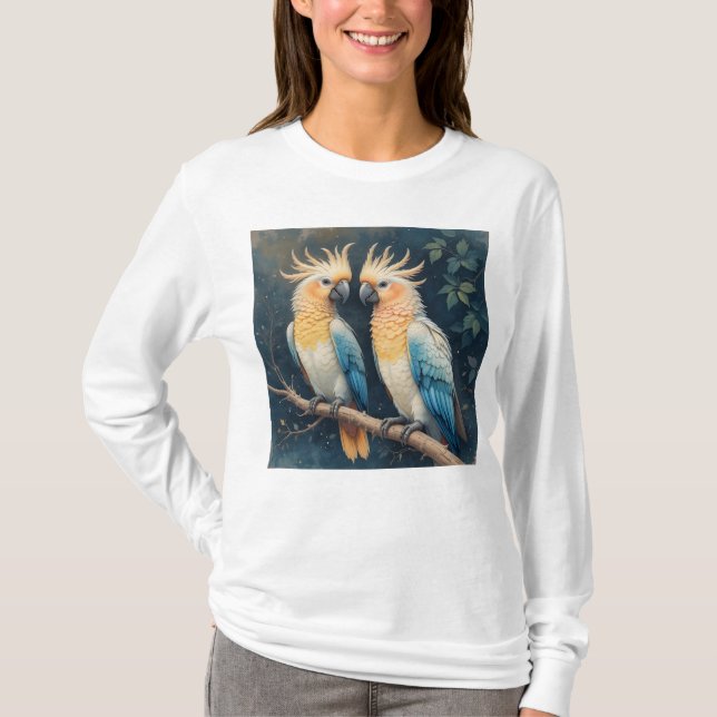 T-shirt Cockatoo Parrot Couple (Devant)