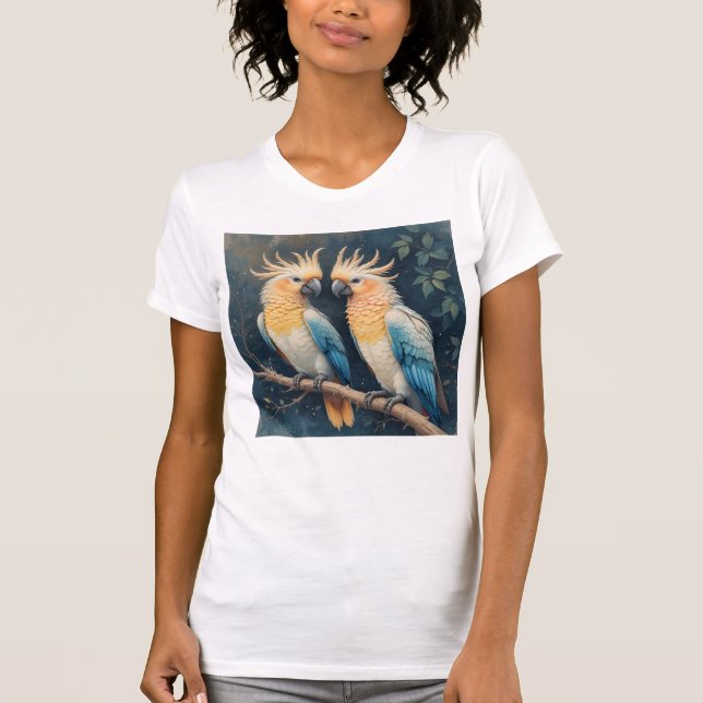 T-shirt Cockatoo Parrot Couple (Devant)