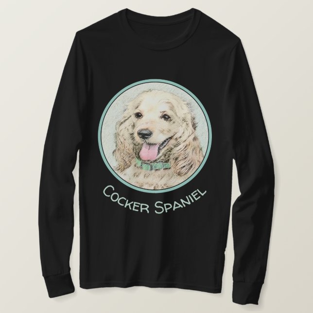 T-shirt Cocker Spaniel Buff Peinture - Art Chien original (Design devant)