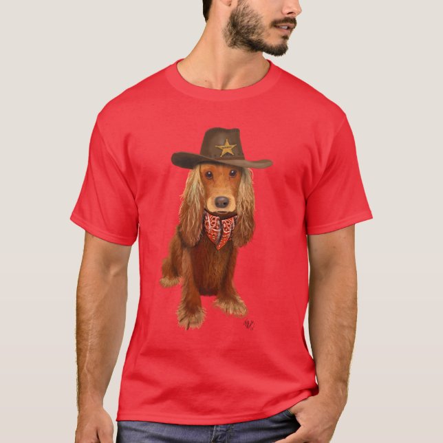 T-shirt Cocker Spaniel Cowboy 2 (Devant)