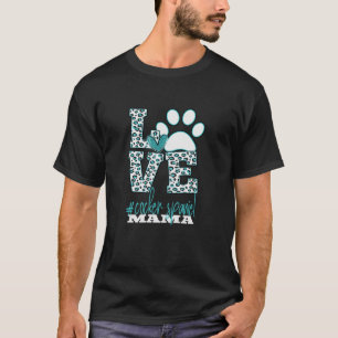 T-shirt Cocker Spaniel Mama Empreinte de léopard Paw Love 