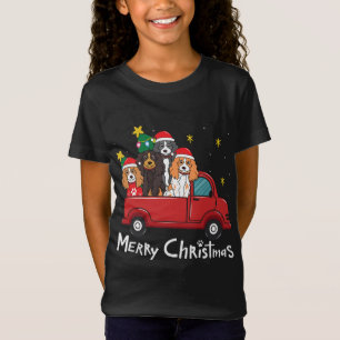 T-Shirt Cocker Spaniel Noël Camion Arbre Chien Maman Noël 