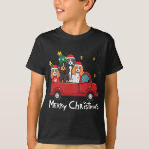 T-shirt Cocker Spaniel Noël Camion Arbre Chien Maman Noël