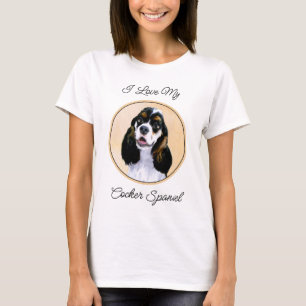 T-shirt Cocker Spaniel (Parti) Peinture - Art Chien origin