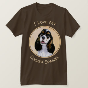 T-shirt Cocker Spaniel (Parti) Peinture - Art Chien origin