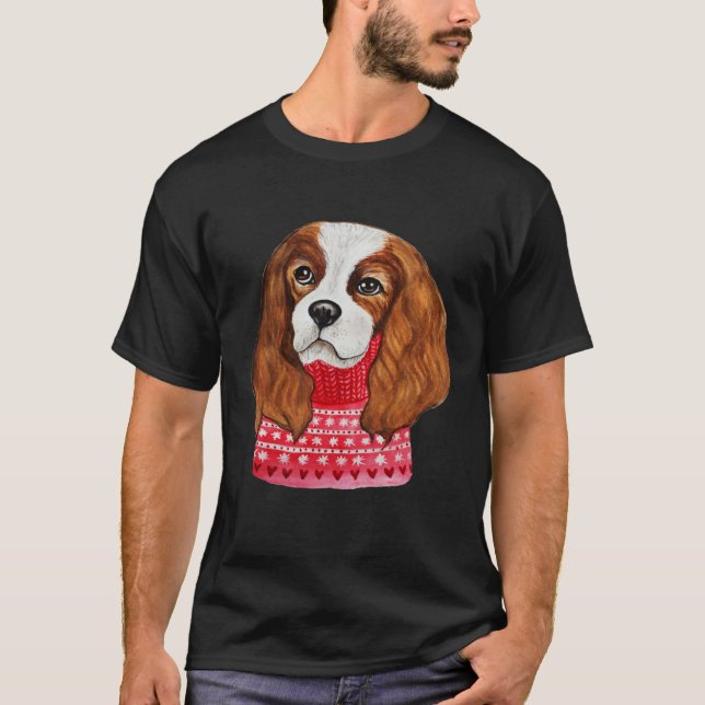 T-shirt Cocker Spaniel Ugly Christmas Sweater Cocker Spani (Devant)