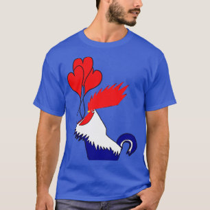 T-shirt Cockerel Lover Vector Art En Gras Couleurs Lumineu