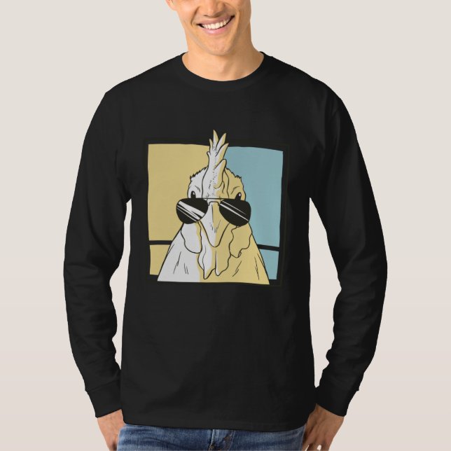 T-shirt Cockerel with Sunglasses  for Men Women (Devant)