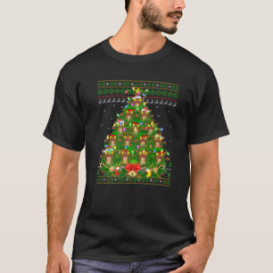 T-shirt Cockroach Xmas Éclairage Arbre Père Noël Cockro