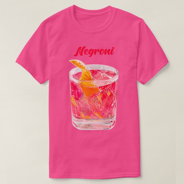 T-shirt Cocktail Negroni (Design devant)