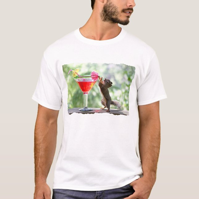 T-shirt Cocktail potable d'écureuil (Devant)