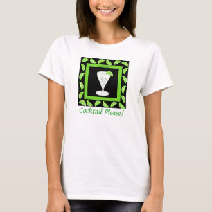 T-shirt Cocktail S'Il Vous Plaît Boire Retro Art Lime Slic