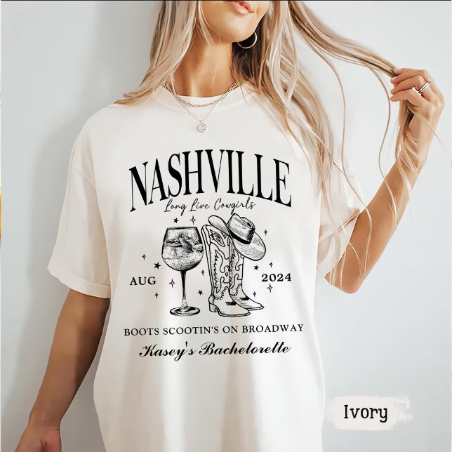 T-shirt Cocktail sur mesure Nashville Bachelorette Rodeo (Créateur téléchargé)