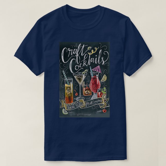 T-shirt Cocktails Bartender (Design devant)