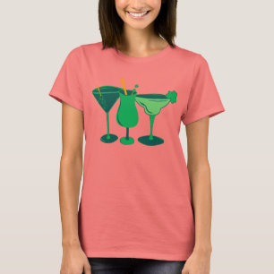 T-shirt Cocktails de jour de St Patty verte