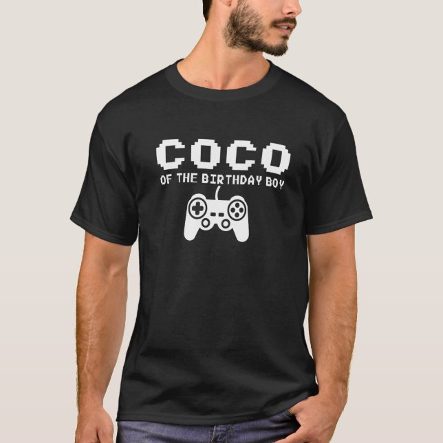 T-shirt Coco de l'Anniversaire Garçon Vidéo Gamer Grand-mè (Devant)