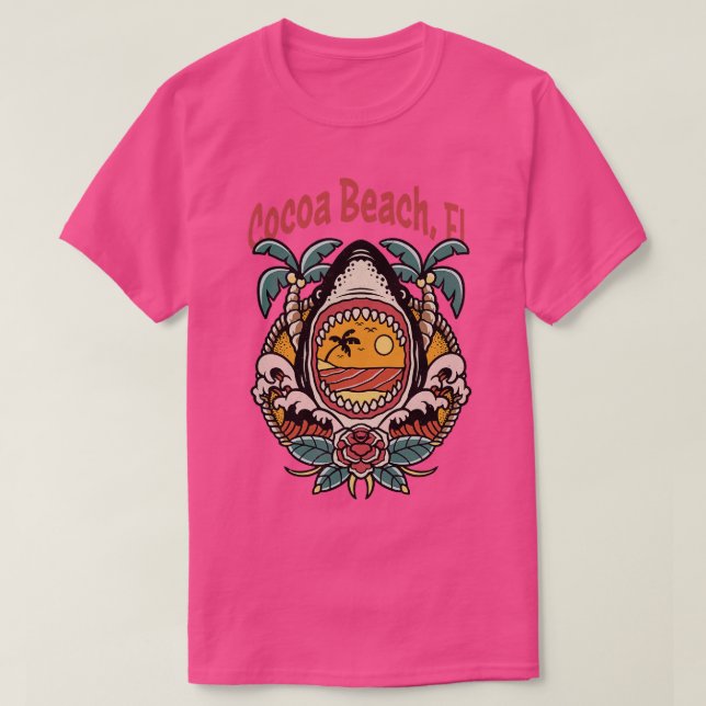 T-shirt Cocoa Beach Floride East Coast Plages Surf Surfin (Design devant)