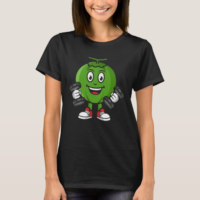 T-shirt Coconut Fruit Costume Workout Bodybuilding Lift Gy (Devant)