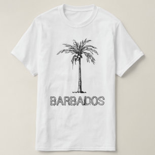 T-shirt Cocotier barbadien noir et blanc