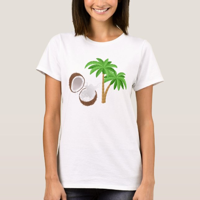 T-shirt Cocotier Palm Tree Ringer Tee (Devant)
