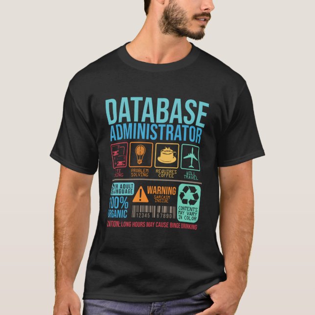 T-shirt Codage de base de données Programmation informatiq (Devant)