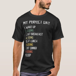 T-shirt Codage de jour parfait Hommes garçons Ado Coding