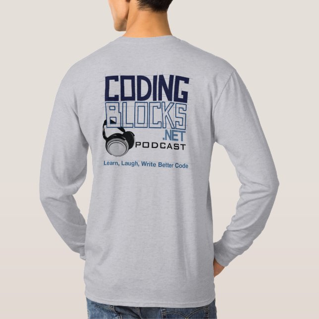 T-shirt Codage de la mascotte de Podcast de blocs avec des (Dos)