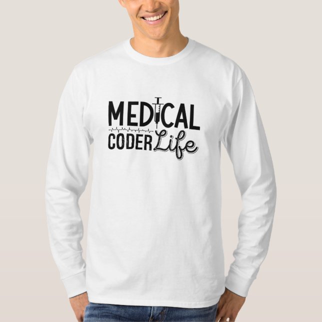 T-shirt Codage de programmateur ICD Assistant Médicale Cod (Devant)