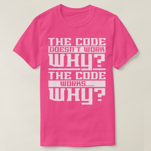 T-shirt Codage du code de programmeur informatique (Design devant)