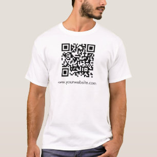 T-shirt Code à barres du code QR moderne pour hommes Modèl
