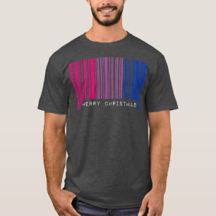T-shirt Code à barres Joyeux Noël Biseul Pride drapeau LGB