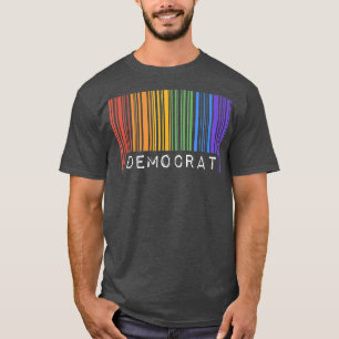 T-shirt Code barre du Gay pride démocrate Queer Rainbow LG