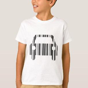 T-shirt CODE BARRE VOITURE Automobile Code-barres Motif de