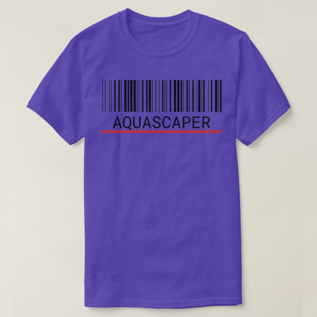 T-shirt Code-barres Aquascaper (Design devant)