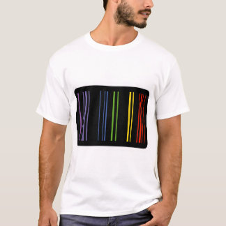 T-shirt Code-barres couleur – Esthétique numérique