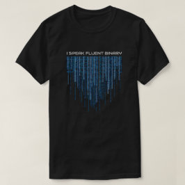 T-shirt Code binaire bleu