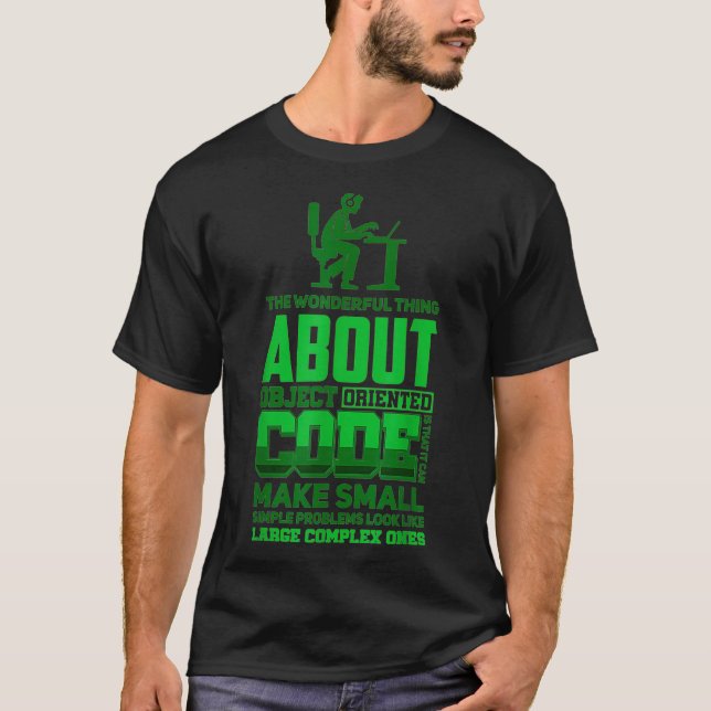 T-shirt Code binaire Linu du programmeur admin (Devant)