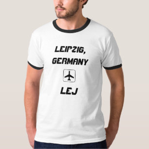 T-shirt Code d'aéroport de Leipzig, Allemagne