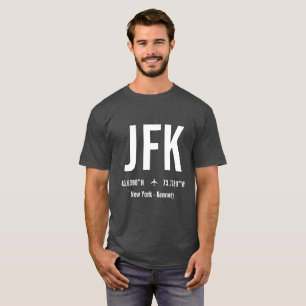 T-shirt Code d'aéroport JFK de New York - Aviation