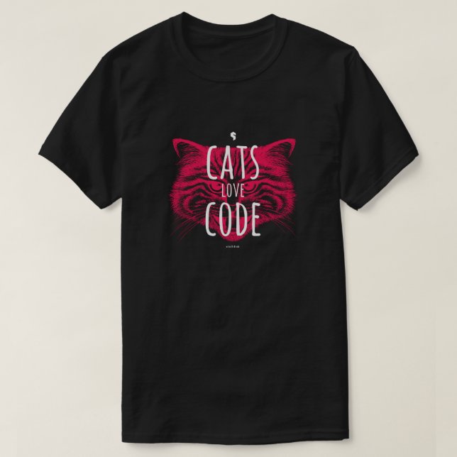 T-shirt code d'amour de chats (Design devant)
